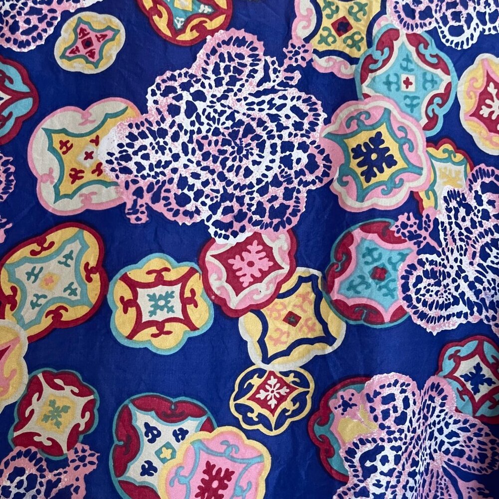 Robert Stock Limited Vintage Womens Dress Size Large Multicolor Tunic Pure Silk - Picture 4 of 11